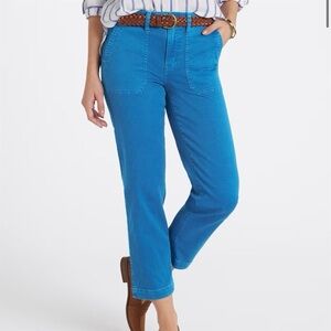 Studio Blue Women's Sophia Relaxed Utility Pocket Pant Blue Size 32 Casual